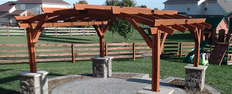 Custom build pergola adds flavor to any backyward.